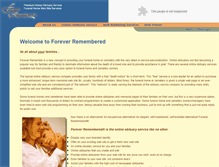 Tablet Screenshot of forever-remembered.com